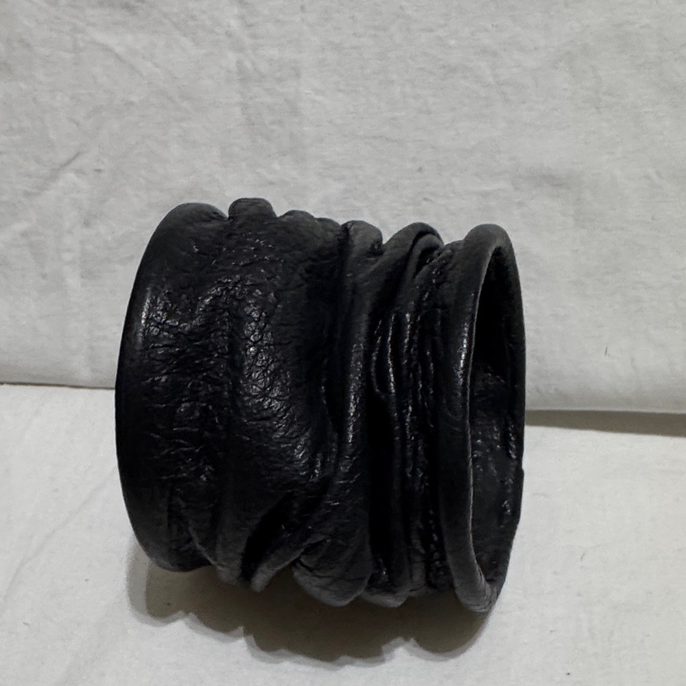 Black Leather cuff Bracelet by Melissa Zook